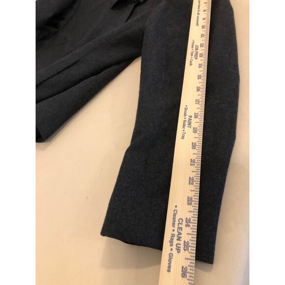 Talbots Women Plus 100% Wool Jacket Gray Pocket Full Zip Closur Clueless Preppy - Picture 9 of 10